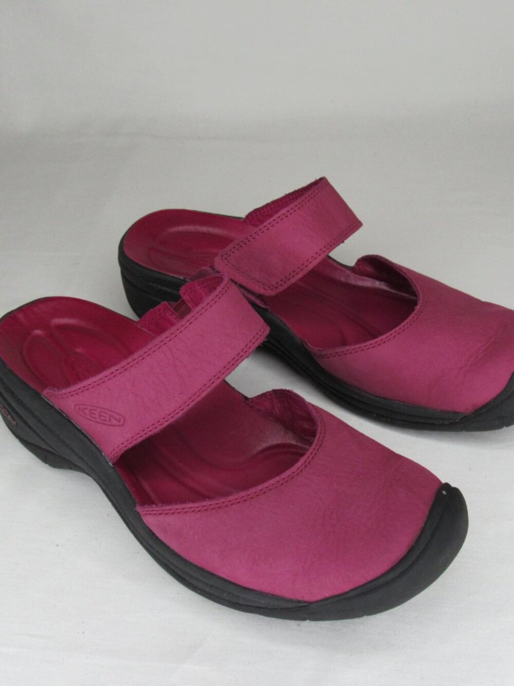 Keen Pink Leather SARATOGA Mary Jane Clog Women's 7.5 - Picture 6 of 8